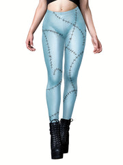 Graphic Print Lifting Leggings Casual Sporty Skinny Leggings Women's Clothing