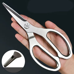 Stainless Steel Rotisserie Scissors Household Barbecue Steak Food Scissors