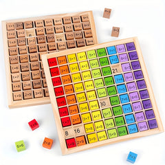 Wooden Math Multiplication 1-9 Times Tables Board Game