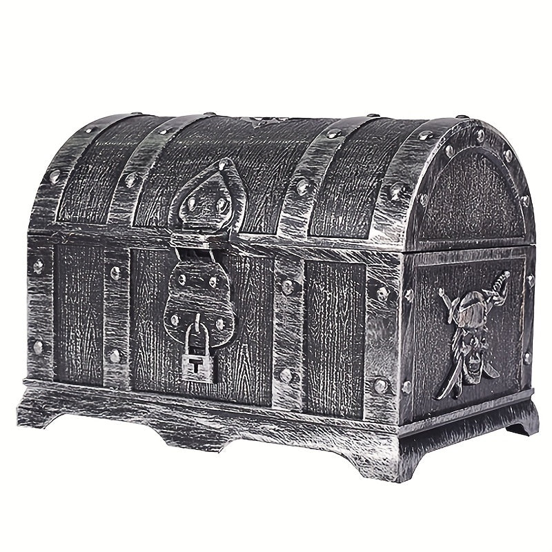 Retro Treasure Box With Lock for Party Favors Pirate Props
