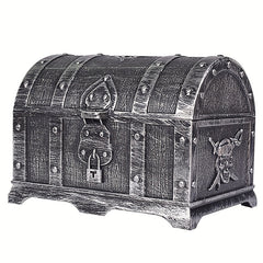 Retro Treasure Box With Lock for Party Favors Pirate Props