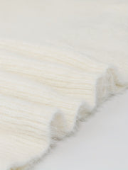 Solid Eyelash Long Sleeve Turtle Neck Jumper