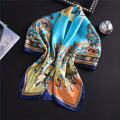 Vintage Stain Square Scarf Multifunctional Sunscreen Headband Shawl