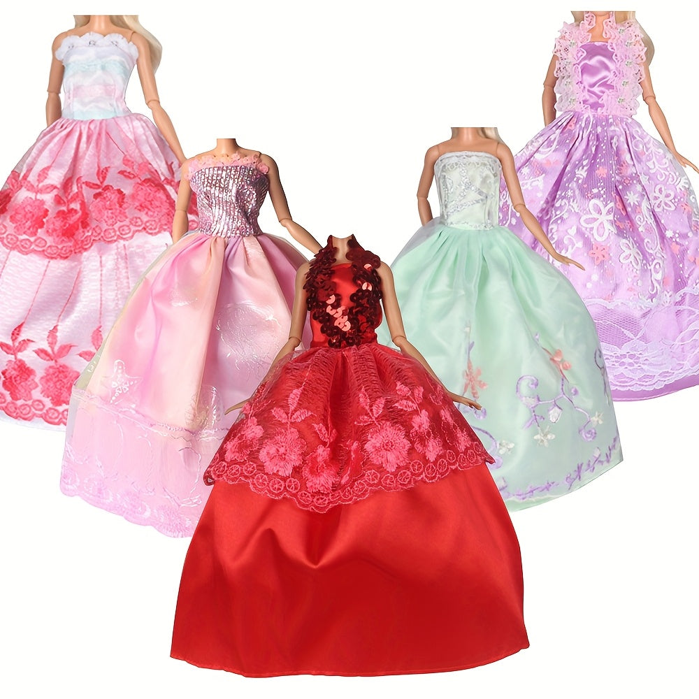 5pcs Doll Clothes Wedding Gowns Party Dresses for 29 Figures