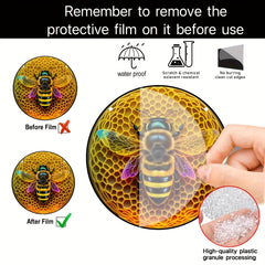 Bee Suncatcher Stained Glass Window Hanging for Home Decor