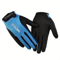 Men's Ice Silk Breathable Non-slip Gloves for Cycling Fitness