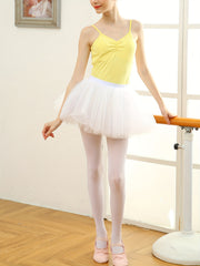 Toddler Girls Solid Tutu Skirt Mesh Skirt For Ballet Dance Practice