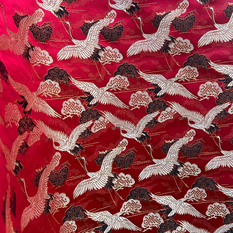 1pc Antique Silk Brocade DIY Fabric Clothing Skirt Home Curtain Decoration