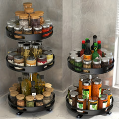 Turntable Organizer Spice Spinner Seasoning Rack Holder