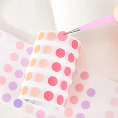 Light Salt Series Morandi Polka Dots Paper Tape Fresh Stickers