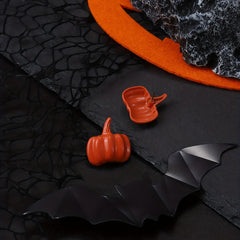Halloween Orange Pumpkin Earrings for Girls Kids