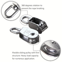 304 Stainless Steel M15 Single Pulley Block Wire Rope Pulley