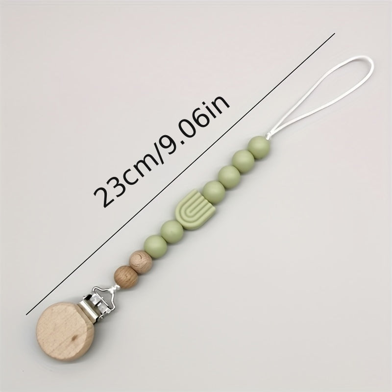 Baby Beech Pacifier Clip Anti-drop Silicone Teething Chain Toy