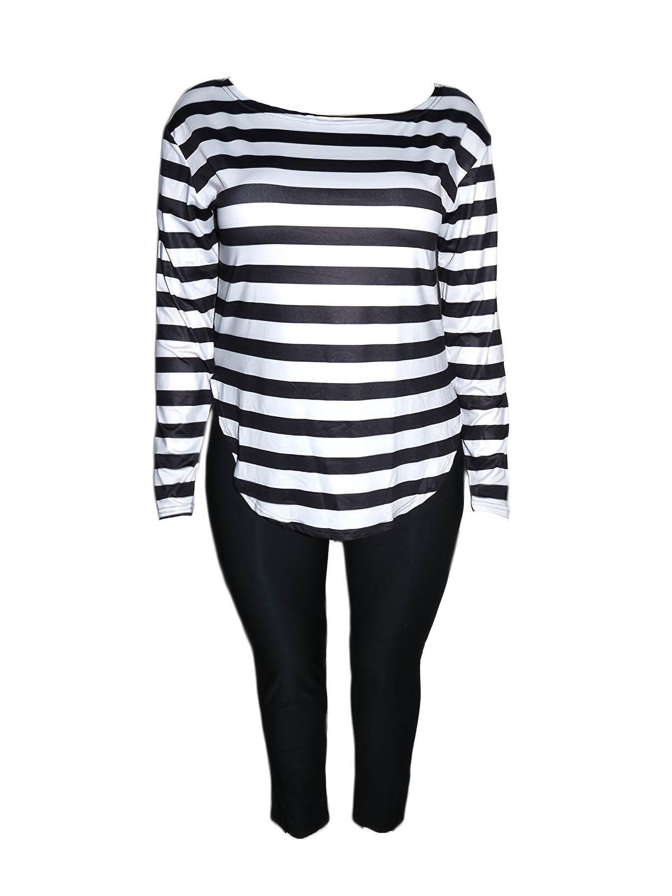 Long Sleeve T shirt & Pants Set Women's Medium Stretch 2pcs Set