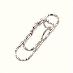 10pcs Metal Love Pen Clip Portable Functional Bookmark