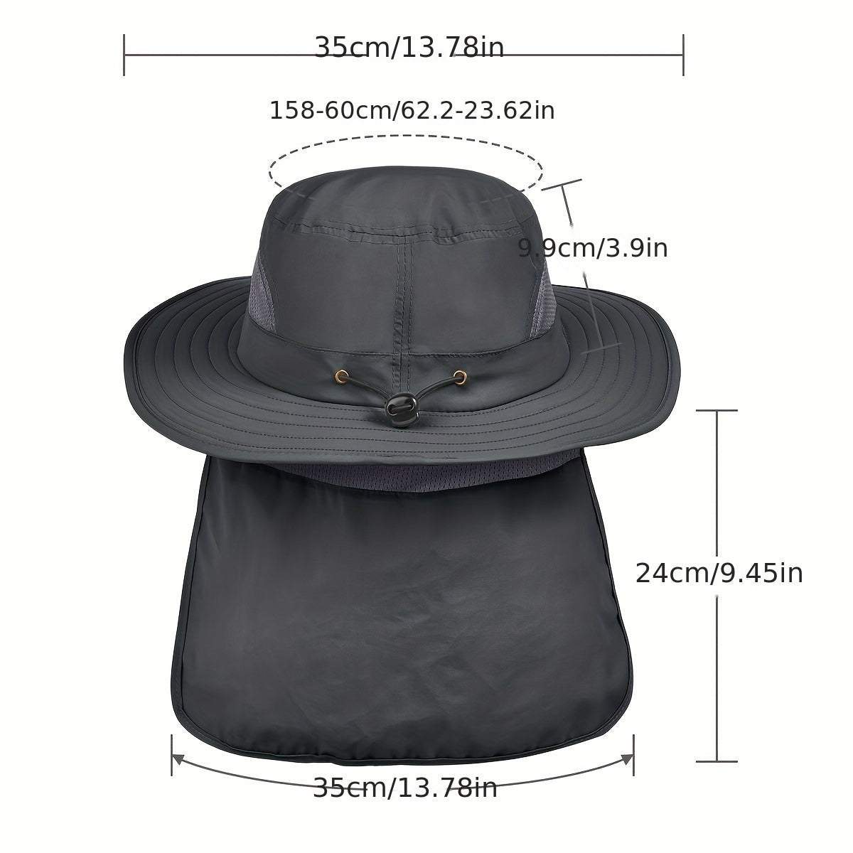 UPF 50 Sun Protection Safari Cap with Neck Flap