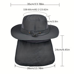 UPF 50 Sun Protection Safari Cap with Neck Flap