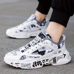 Print Non Slip Lightweight Running Shoes Wear Resistance Badminton Shoes