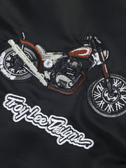 Embroidered Men's Slim Fit Sports Jacket Windproof Motorcycle Jacket