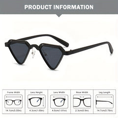 Men's Sun Protection Triangle Sunglasses Hip Hop Style Decorative Accessories