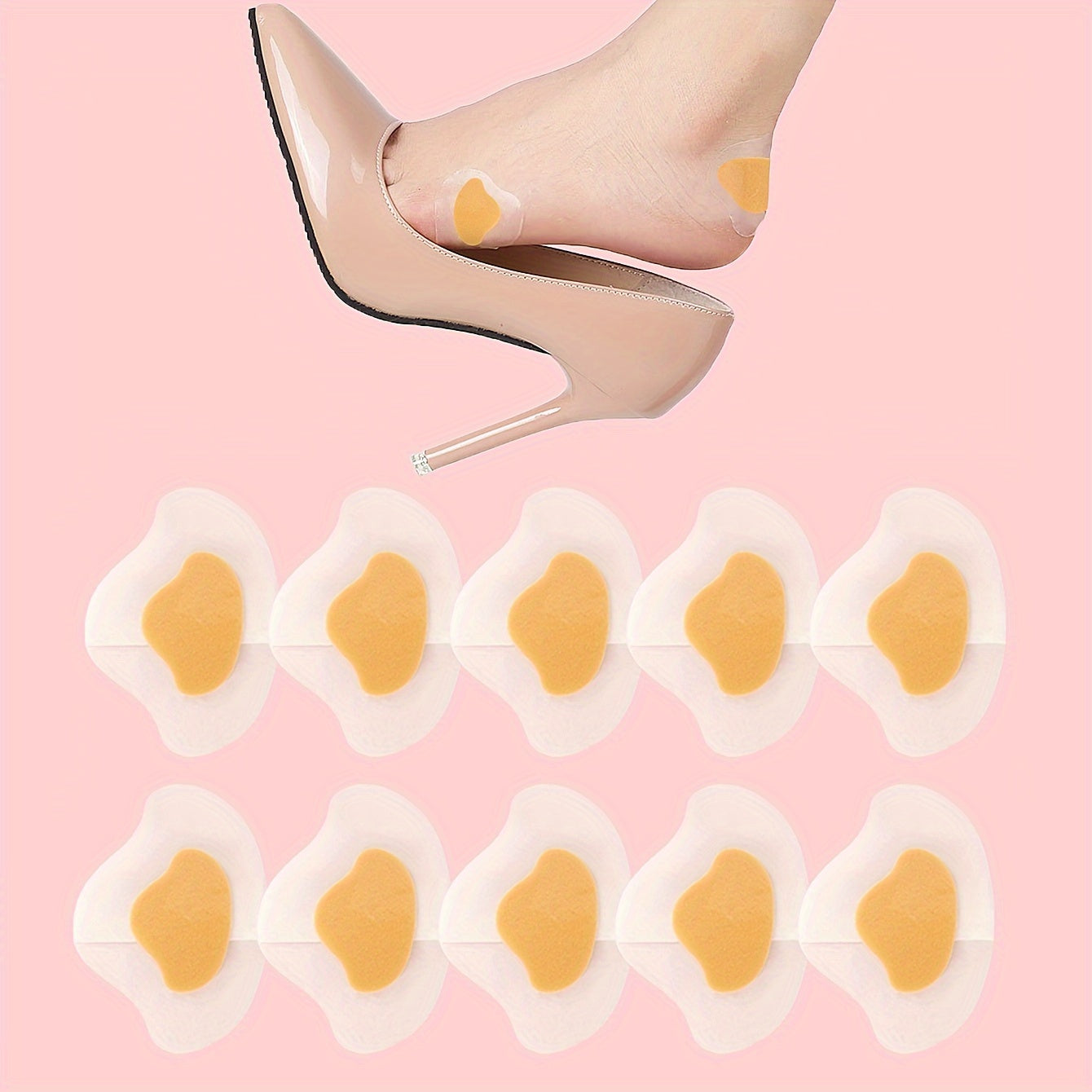 10pcs/20pcs Heel Stickers Self-adhesive Invisible Shoes Feetz Anti-wear Stickers