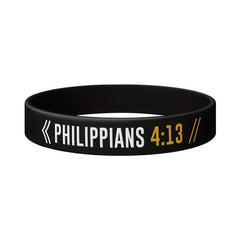 Inspirational Bible Bracelets Stretch Silicone Wristbands for Sports and Faith