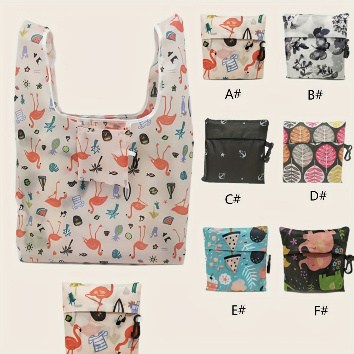 Eco Friendly Folding Shopping Bag Portable Square Bag Polyester Storage Bag
