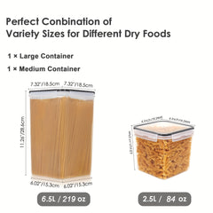 Large Airtight Food Storage Containers With Lids 6.5L BPA Plastic