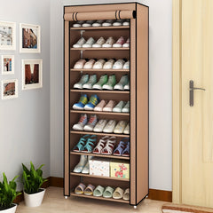 Stainless Steel Shoe Rack Dustproof Shoe Cabinet Floor Standing Shoe Storage