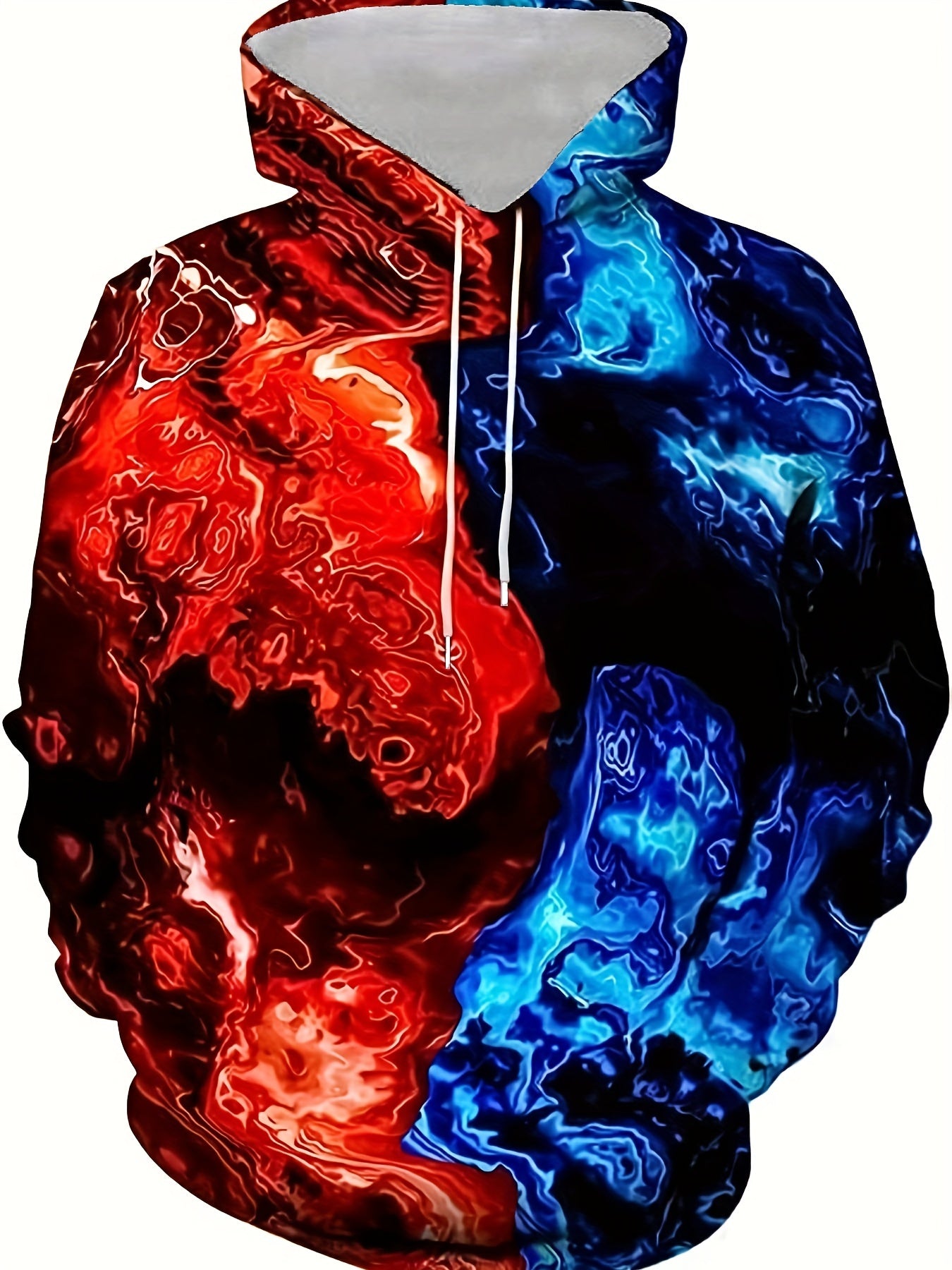 Starry Sky Print Hoodies For Men Graphic Sweatshirt Comfy Hooded Pullover