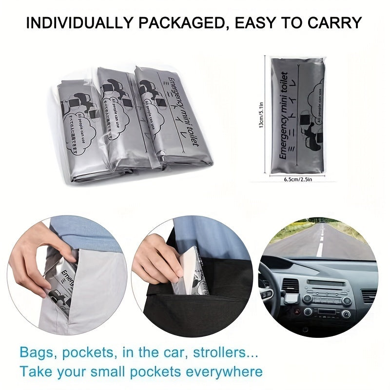 4pcs Car Emergency Urine Bag Disposable Mini Portable Vomiting Bag