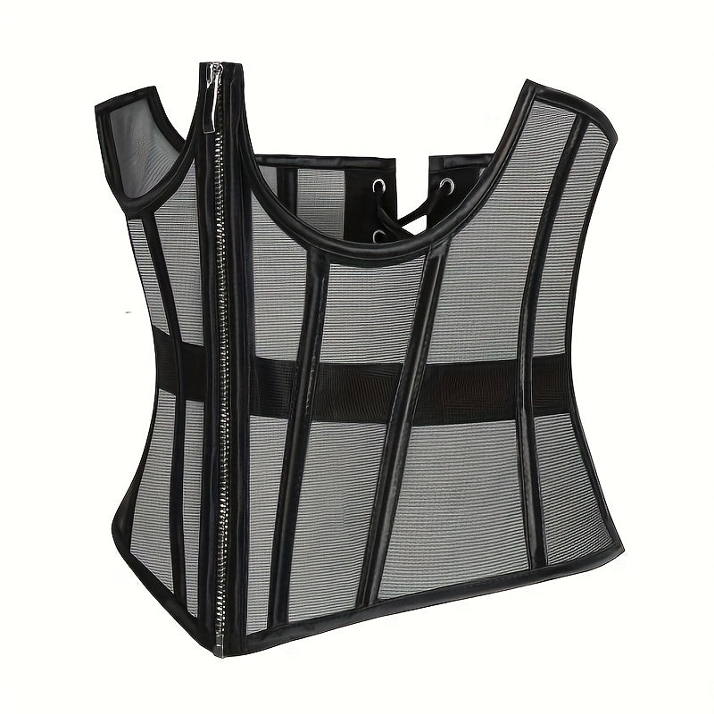 Zipper Mesh Tummy Wrap Tummy Control Girdle Belt Cincher