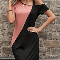 Asymmetrical Casual Mini Dress Women's Clothing