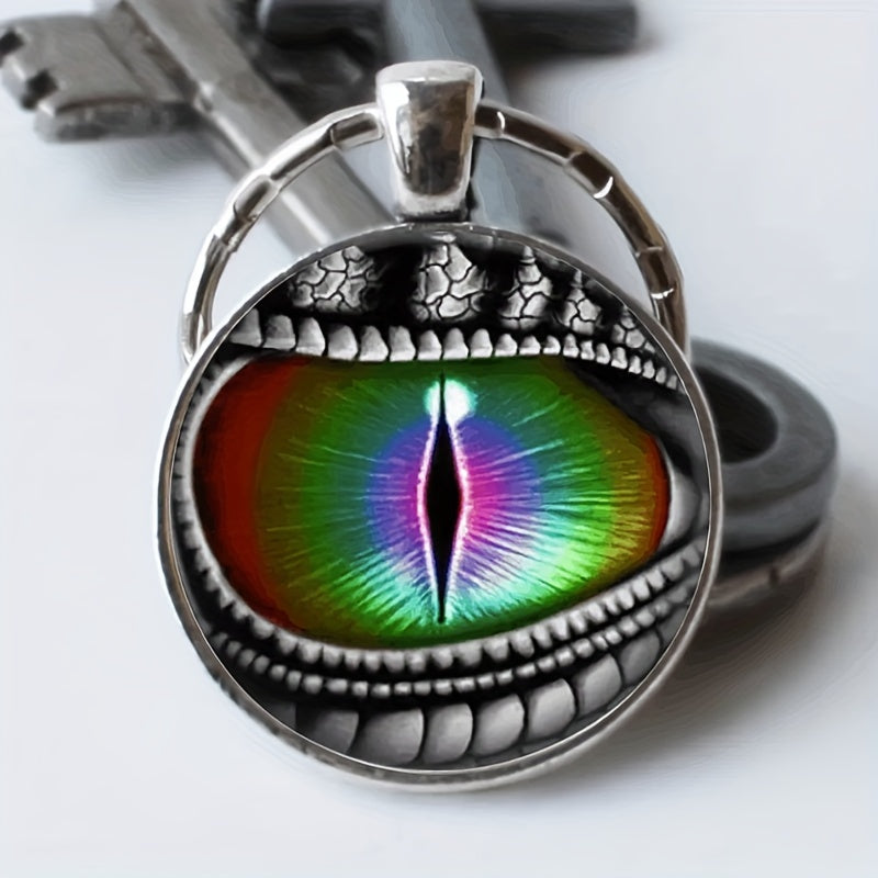 Vintage Lizard Eyes Keychain Necklace Bag Charm