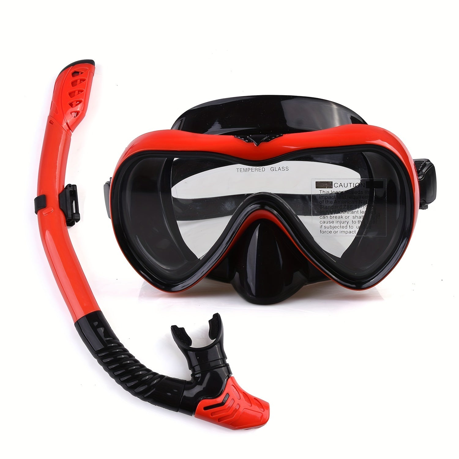 Dry Breathing Tube & Diving Goggles Set - High Definition Glass Lenses