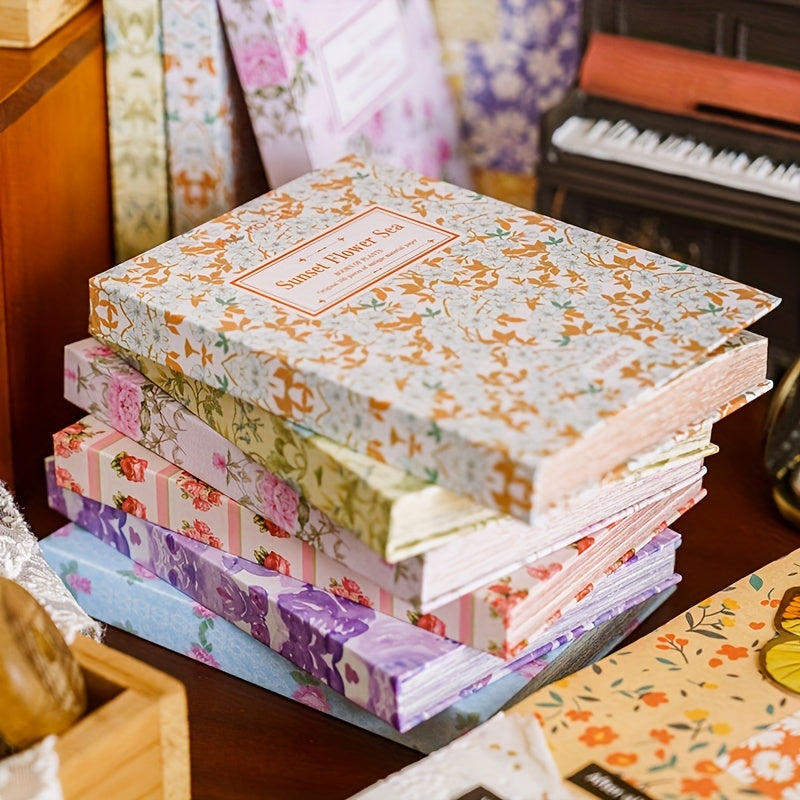 100sheets Lightweight Paper Retro Material Paper Book Book Of Plants Series