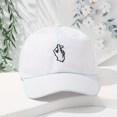 Love Gesture Embroidered Baseball Cap Sun Protection Hat