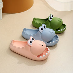 Boy's Dinosaur Slides Non Slip Slippers Open Toe Shoes for Indoor Outdoor Beach