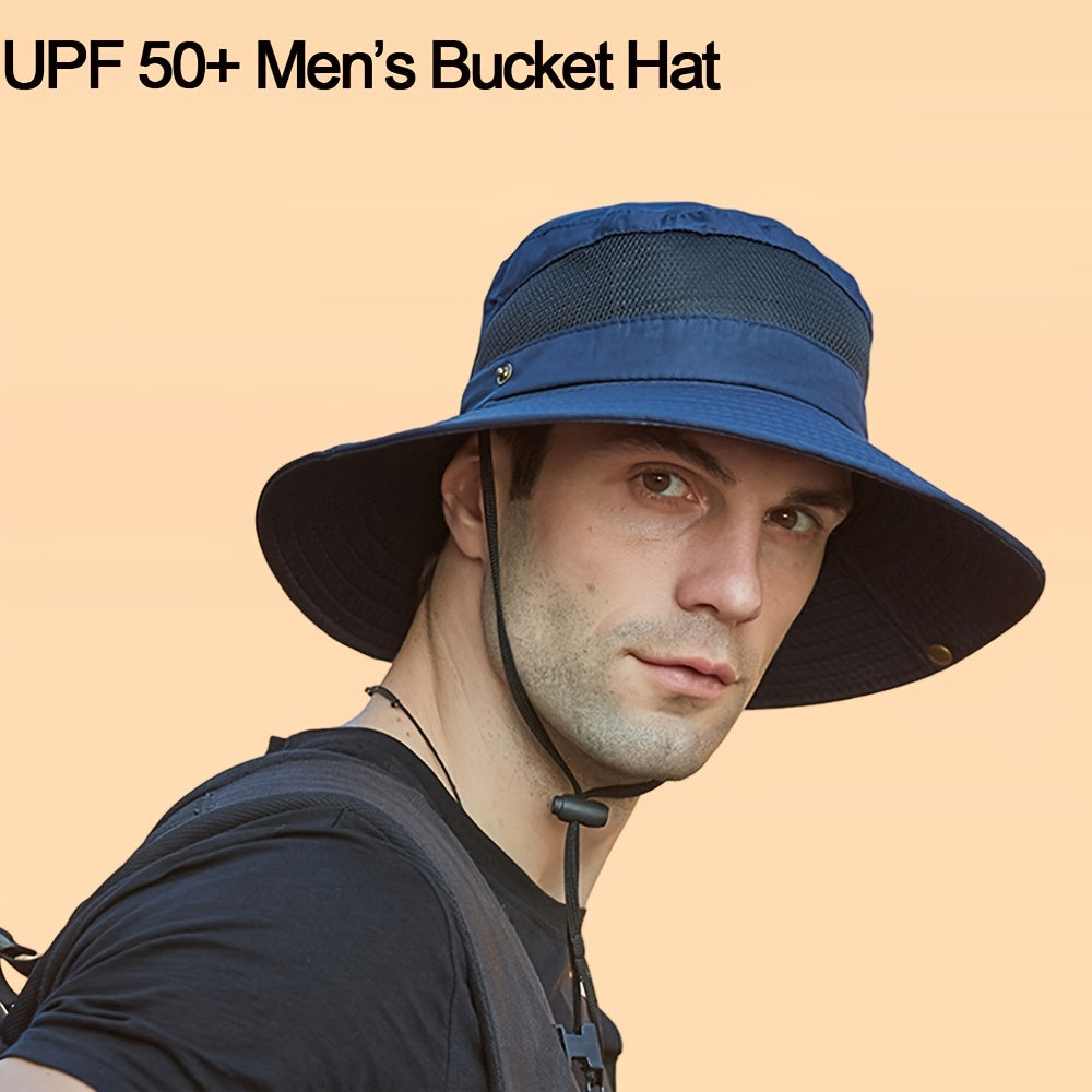 Men's Sun Hat UPF 50 Wide Brim Bucket Hat Outdoor Fishing Hiking Hats