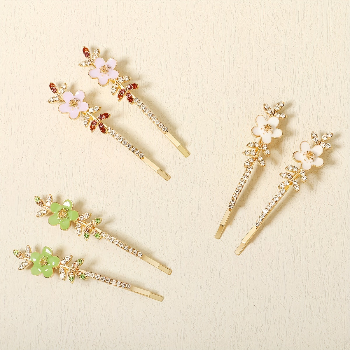 Rhinestone Flower Bobby Pin Head Jewelry Hair Accessories Small Gift