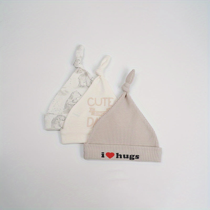 3pcs Tweeter Hat for Infants 0-6 Months