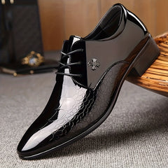 Men's Pointed Toe Derby Shoes Wear resistant Non Slip Dress Shoes