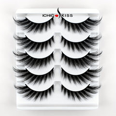 5 Pairs Faux Mink Fox Eye Cat Eye Lashes