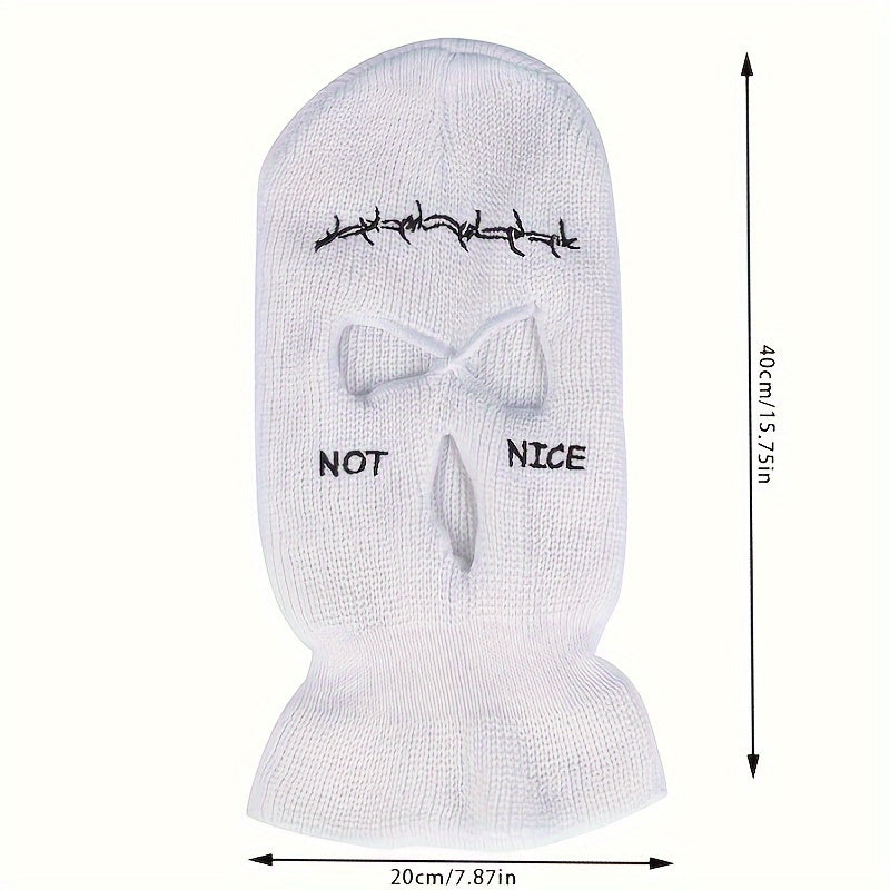 3 Hole Skiing Mask Knitted Balaclava Full Face Cover Winter Sports Mask