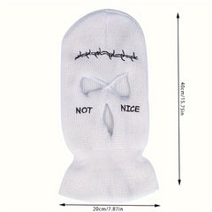 3 Hole Skiing Mask Knitted Balaclava Full Face Cover Winter Sports Mask