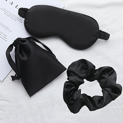 Soft Smooth Blackout Sleep Eye Mask With Storage Bag - Travel Relax Aviation