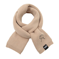 Cartoon Embroidered Knitted Hat Scarf Set