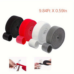Hook And Loop Straps Reusable Double Sided Roll Organizer Fastening Tape