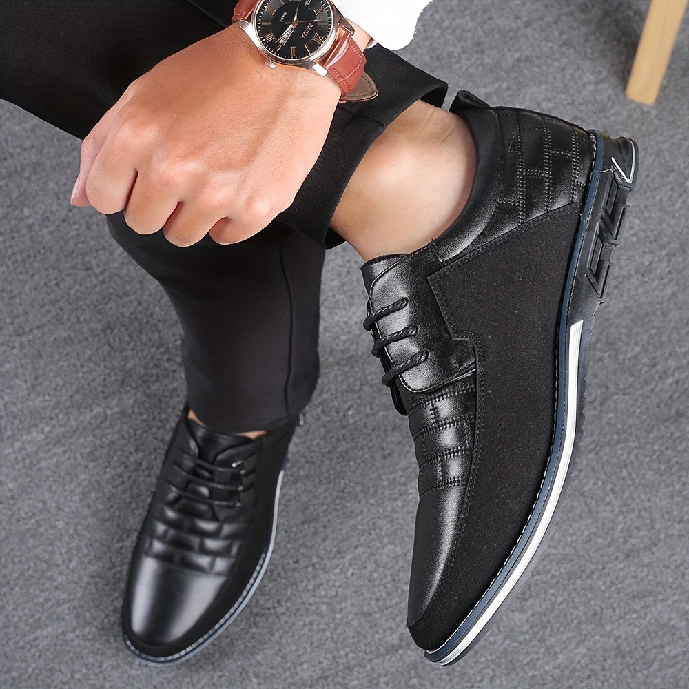 Men's Round Toe Lace Up Dress Shoes Non Slip Formal Shoes