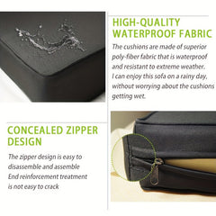 Waterproof Outdoor Cushion Set for Terrace Furniture 60-96cm
